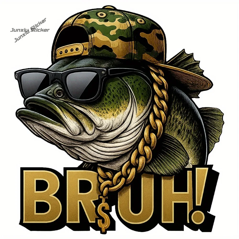 

Fish BRUH for Cars, Motorcycles, Laptops, Furniture, Windows- Single Use, Irregular Shape, Vivid Design