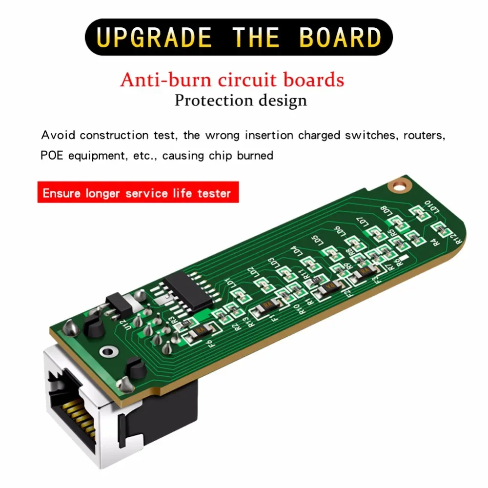 Tester per cavi di livello industriale, RJ45 RJ11 in una interfaccia Test multifunzione Cavo Ethernet Strumento di riparazione della linea telefonica