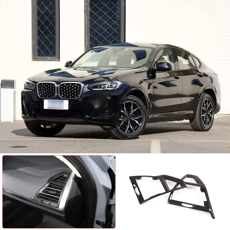 

For 2022 BMW X3 X4 G01 G02 ABS carbon fiber pattern central control on both sides of the air outlet frame sticker accessories