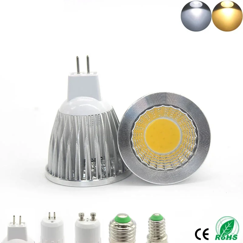 COB led spotlight 9W 12W 15W led lamp GU10/GU5.3/E27/E14 110V 220V MR16 12V Cob led bulb warm white cold white bulb led light