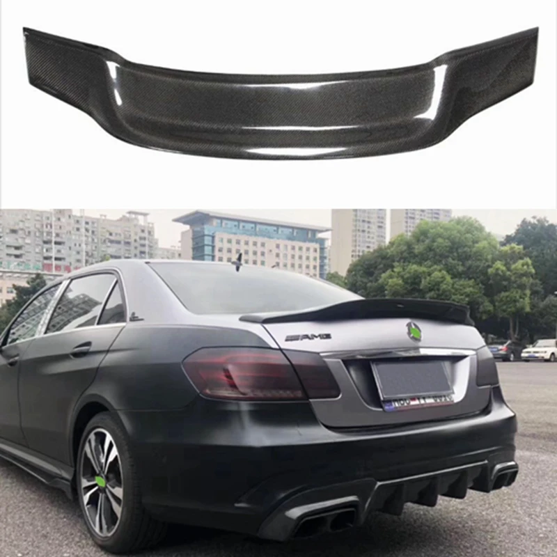 

For Mercedes-Benz E-Class W212 4Door Sedan R Style Carbon Fiber Rear Spoiler Trunk Wing 2009-2016 FRP Forged carbon