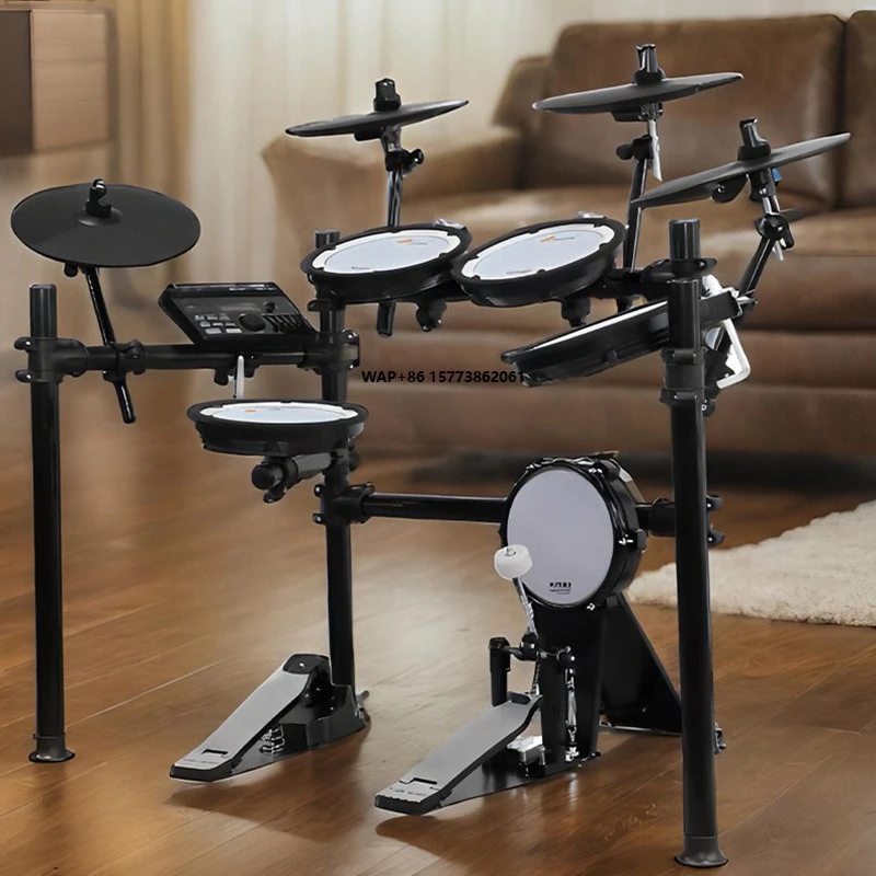 Professional Portable Adult & Children's Electronic Drum Set Easy-to-Install Five-Drum Four-Wipe Hardware for Home Use