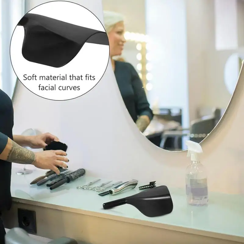 Klarer Kunststoff-Gesichtsschutz für Friseure, wasserdichter Haarspray-Schutz, Haarschneide-Pads für den Friseursalon, Augenschutz – Detail 10