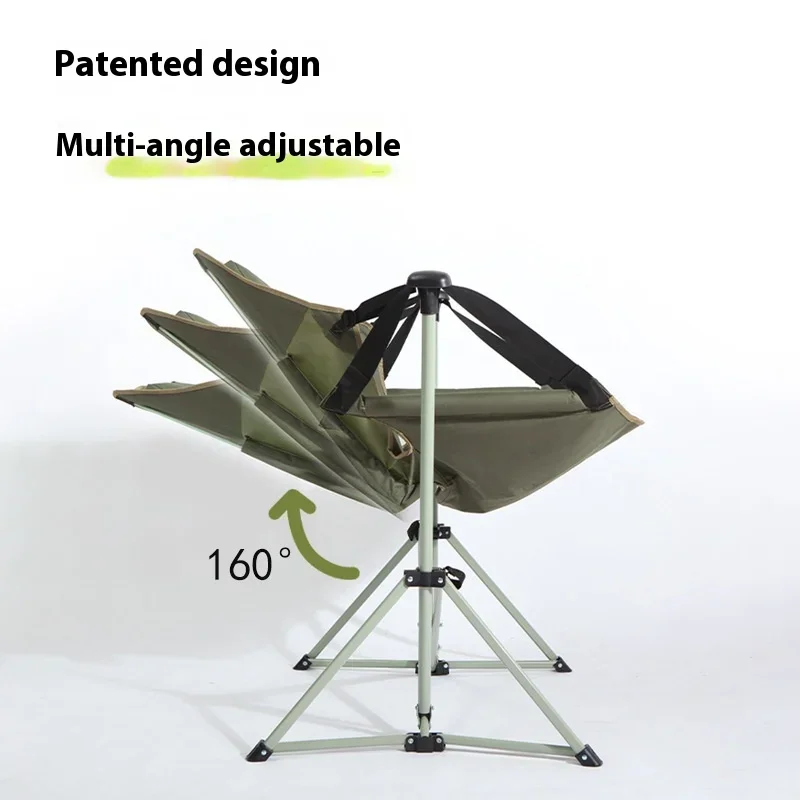 Outdoor Rocking Chair Foldable Chair Fishing Chair Portable Camping Hanger, Casual Nap Chair Folding Chair Moon Chair Recliner