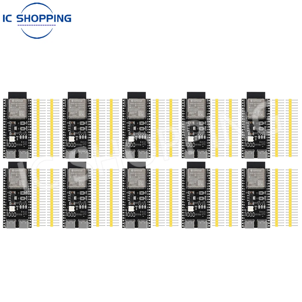 3~10PCS ESP32 S3 WROOM 1 WiFi Bluetooth Development Board 16MB Flash 8MB PSRAM 44 Pin Type C for Arduino IDE N16R8 N8R2