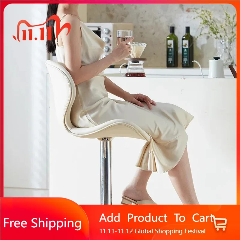 

Height Gaming Bar Stools Office Designer Modern Relaxing Ergonomic Comfortable Aesthetic Dining Chairs Vanity Salon Furniture