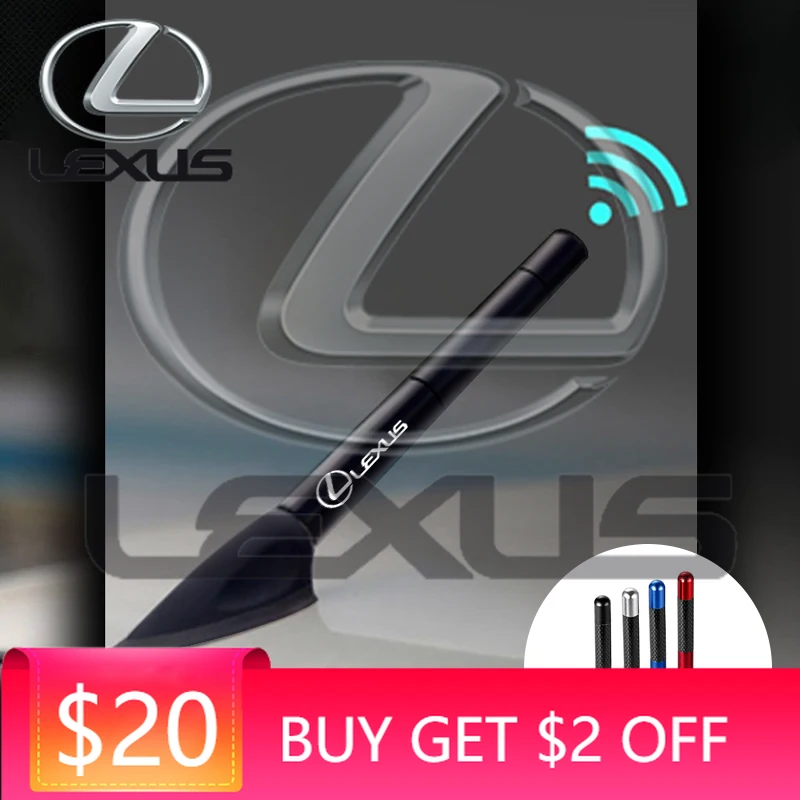 

Emblems 12CM Carbon Fiber Car Roof Radio Antenna Tool Accessories For Lexus CT ES GS NX IS250 CT200h IS300h ES300h RX400h NX300h