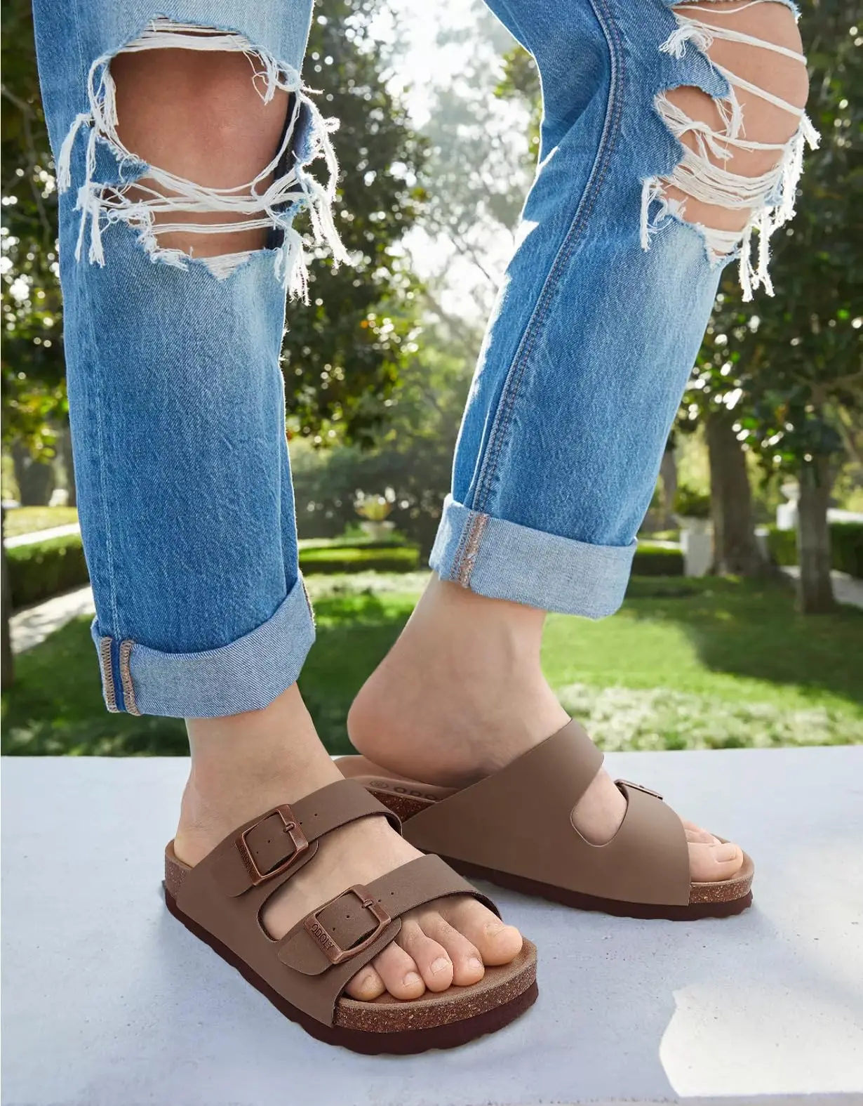 Litfun Fashion Clogs Sandals For Men Woen Summer Cork Footbed Outdoor Beach Slippers Orthopetic Mules Sandal With Arch Support image 6