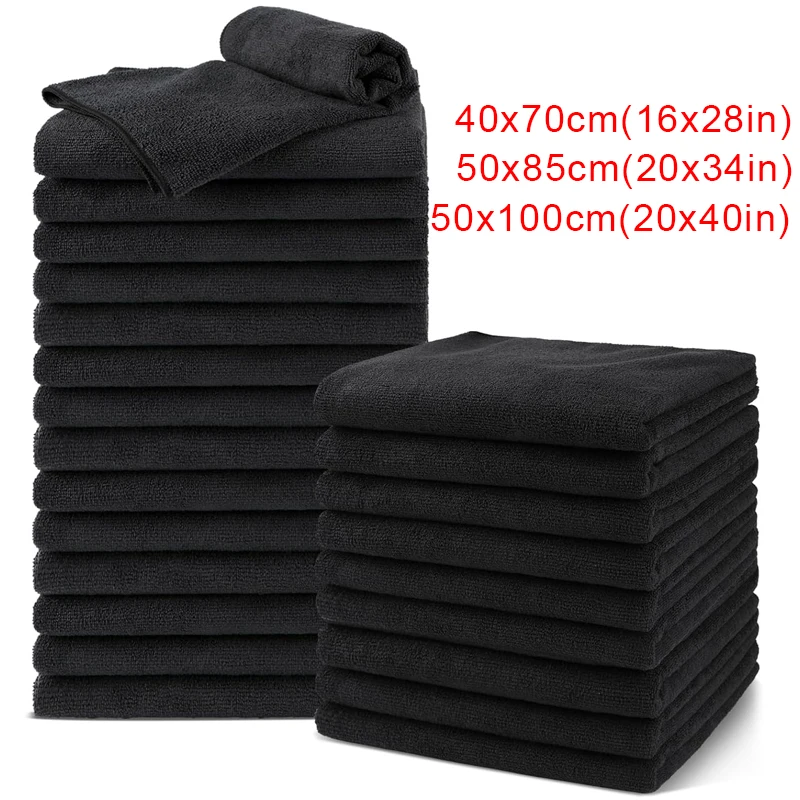 Toallas de microfibra para salón, toallas grandes para salón, Spa, baño, secado de pelo, estilista, toalla de microfibra para cabello, 5/2 Uds.