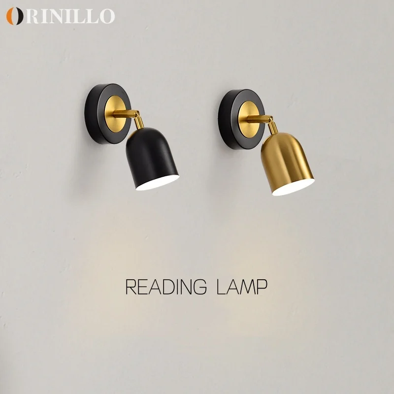 

Modern minimalist rotating wall lamp, bedroom bedside lamp, reading lamp, small spotlight, hotel hallway lamp, corridor lamp