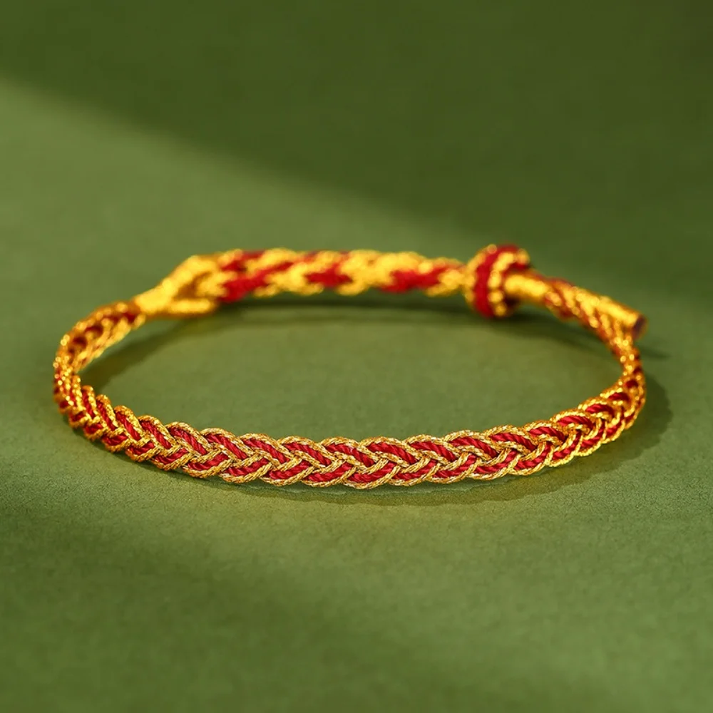 Retro Mehrfarbiges Geflochtenes Seil-Armband für Männer, Einfaches Verstellbares Glücksarmband, Schmuck, Modisches Freizeit-Accessoire – Detail 4