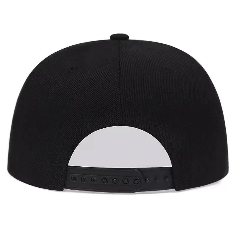 Snapback Flat Brim Baseball Cap Geometry Embroidery Hip Hop Fashion Skull Cap Outdoor Sports Cap Ventilation Leisure Golf Cap