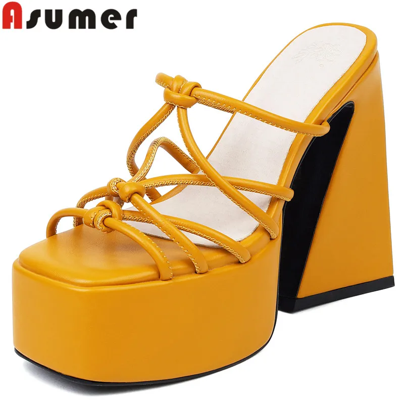 ASUMER 2022 Plus Size 35-46 nuovi sandali da donna in microfibra sandali con tacchi alti stile strano scarpe eleganti da donna estive