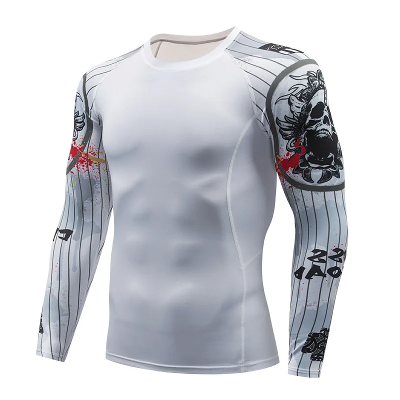 Men's Long Sleeved Sportswear Breathable Quick Drying Training Clothes Sports T-Shirt