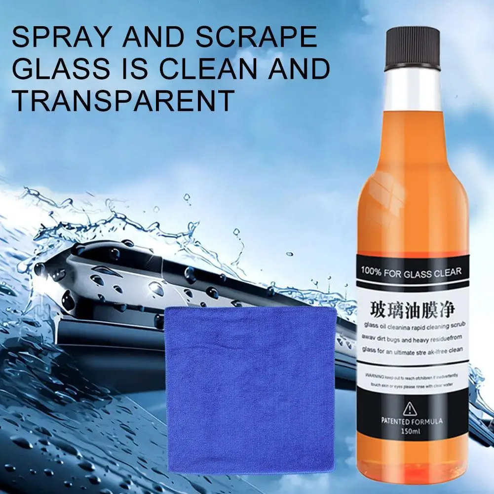 

150ml Car Family Glass Oil Film Cleaner Deep Cleaning Car Cleaner Oil Film Removing Polishing Glass Mirror Windshield Rearv Z3W7