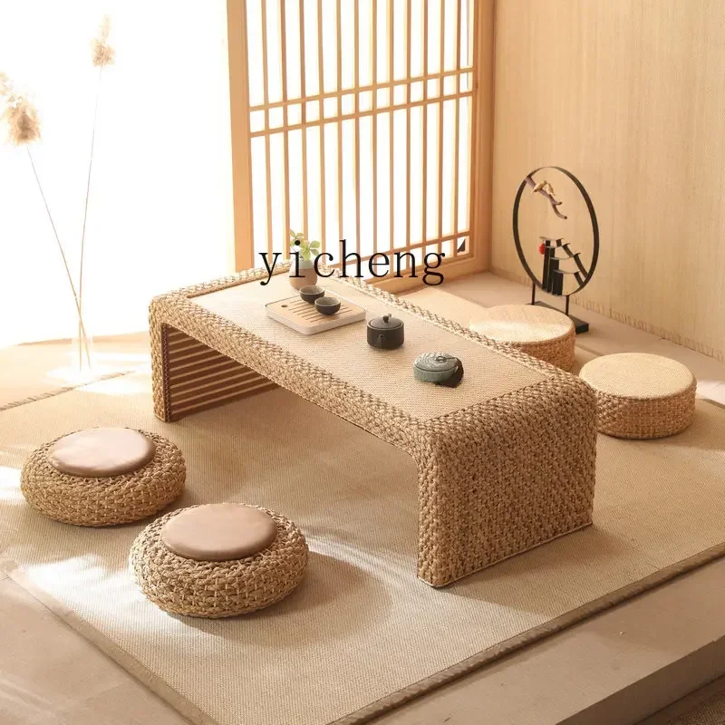 rattan tatami  tea table simple bay window table household floor combination small table