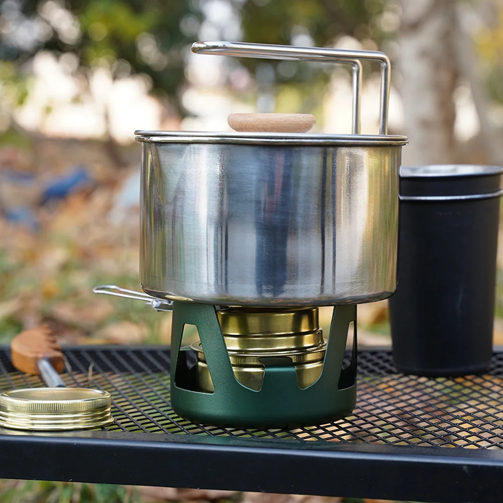 

Portable Noodle Pot Outdoor Cookware Set For Camping Picnic Hiking Bbq Stainless Steel Cooking Pot Easy Clean For Family Outdoor