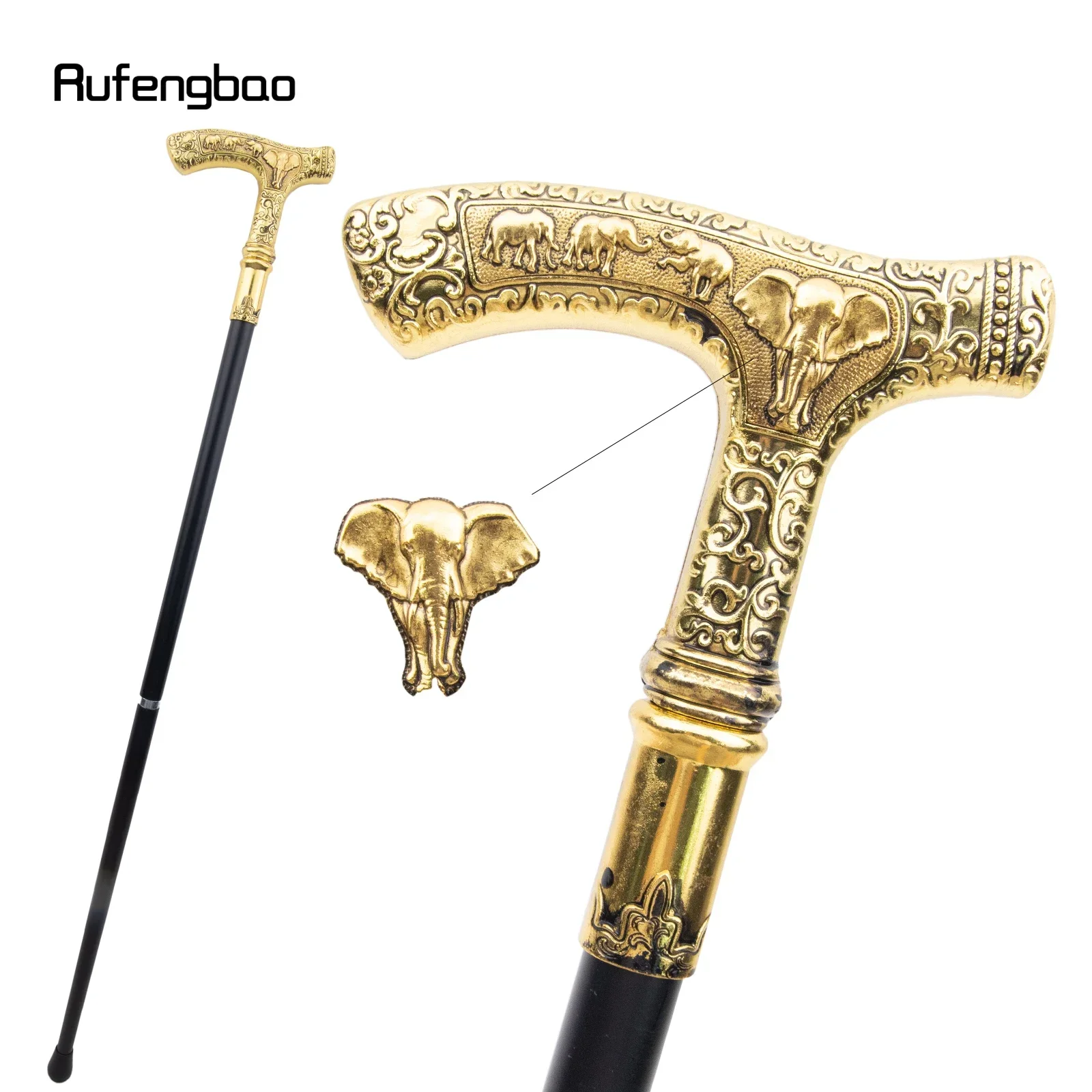 Elegant Golden Elephant Decorative Stick - 35