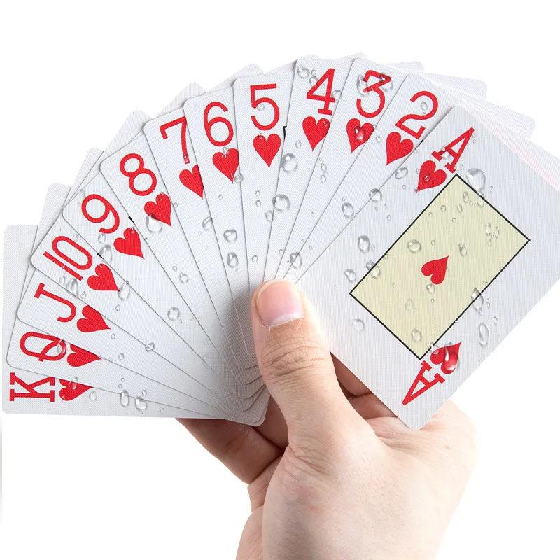 Plastic Playing Poker Cards Waterproof 6.3cm Texas Hold'em Folding Repair Gram PVC Washable Adult Soha Bridge Entertainment