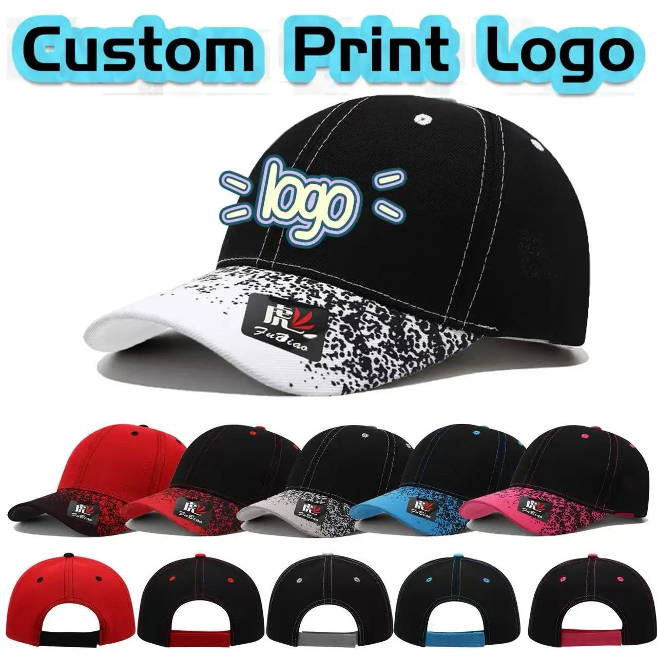 Customized Printed Logo Mao Qing Spotted Baseball Cap Men's And Women's Sun Shading And Sun Protection Versatile Duck Tongue Hat