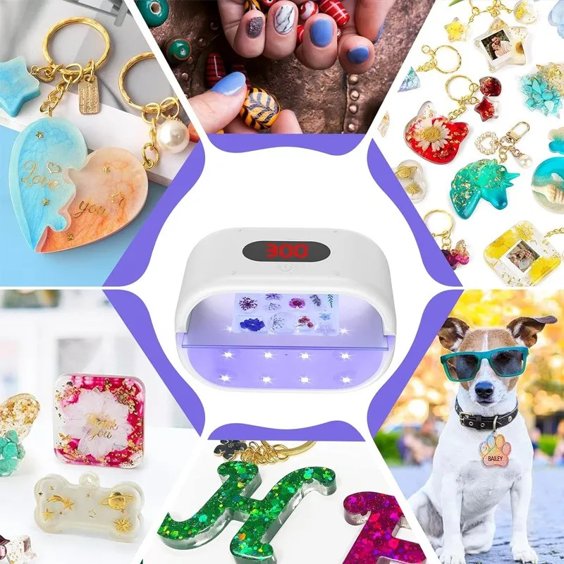 Lampada per unghie a doppia sorgente luminosa Lampada polimerizzante UV a 24 perline per unghie in gel-Compatibile con schermo mobile, non annerimento, cura di 120 secondi