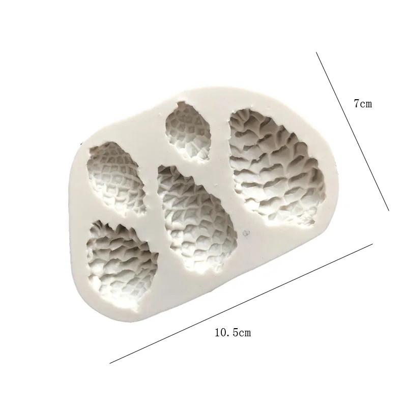 3D Christmas Pine Cones Shape Silicone Fondant Candy Chocolate Molds Biscuits Mould DIY Cake Decoration Baking Tools