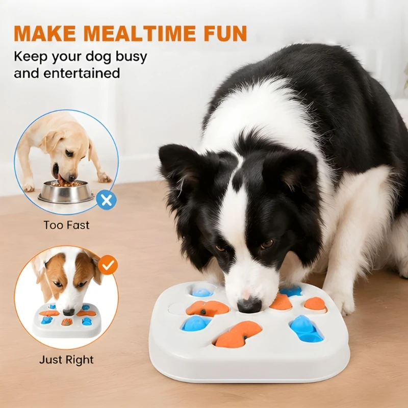 Silicone AntiChoking Dog Dish With Puzzle Design Slow Feeder To Prevent Gulping And Improve Digestion for Breeds B03E