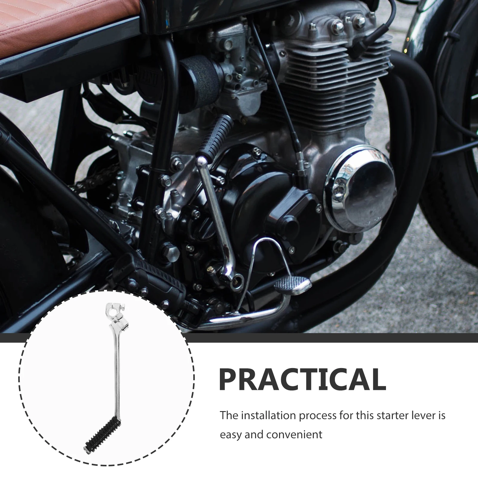 

Motorcycle Starter Lever Replacement Shifter Lever Durable for Stable Starting Shifter