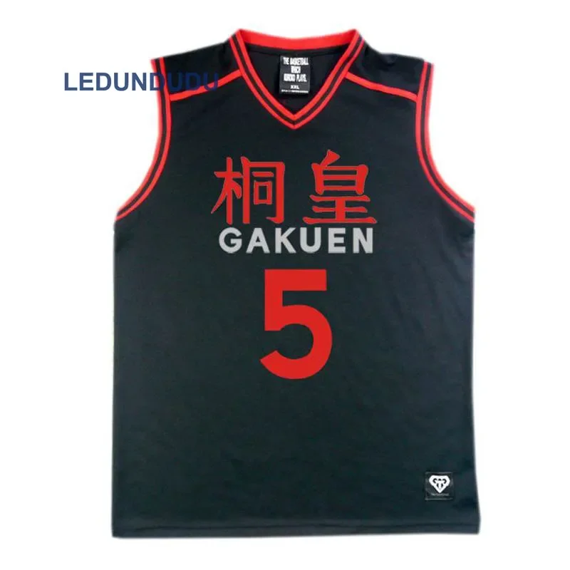 Anime Basuke Cosplay GAKUEN Schuluniformen Aomine Daiki Männer Basketball Jersey Sportswear T-shirt Shorts Kostüm 4 5 6