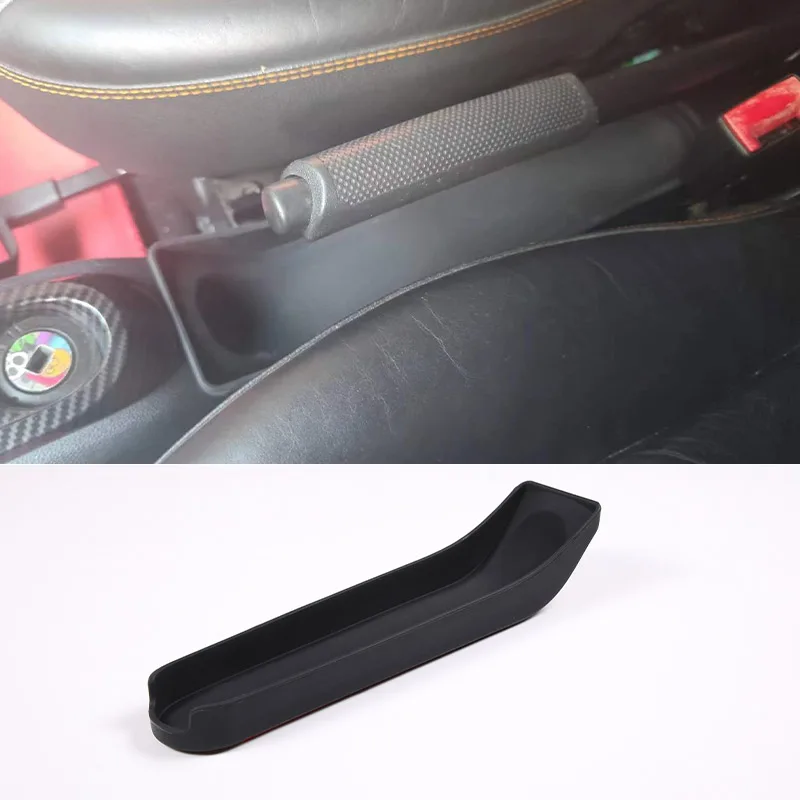 For Benz Smart 451 Fortwo 2009-2015 ABS Black Car Central Control Handbrake Storage Box Multifunctional Storage Box Accessories