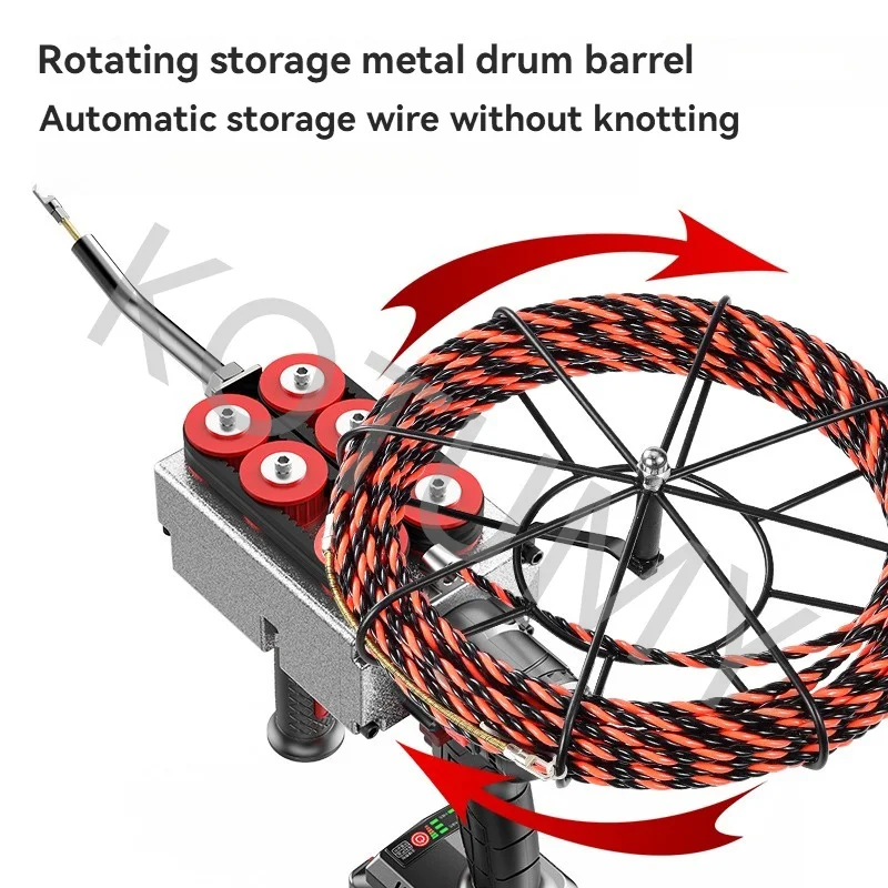 Brushless Lithium Battery Electric Threading Machine,Electric Wire Puller,Pipe Decoration,Communication Cable Laying