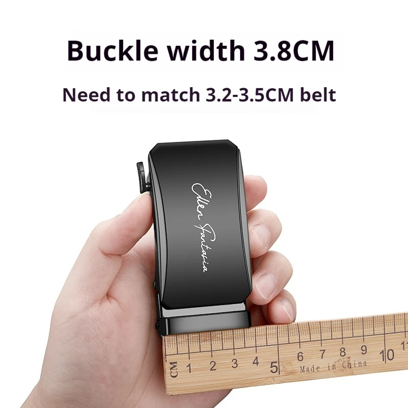 Men's Ratchet Belt Buckle Replacement Parts, Alloy Automatic Buckle for 3.2-3.5cm Ratchet Belt, Automatic Belt Buckle