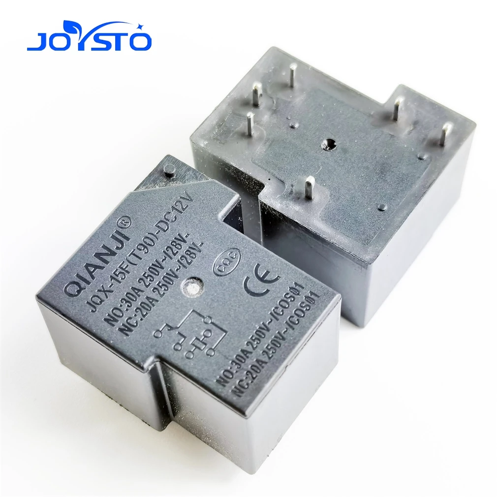 2 pieces JQX-15F(T90)-DC12V JQX-15F(T90)-DC24V QIANJI Power Relay 6-pin 30A One Open And One Close