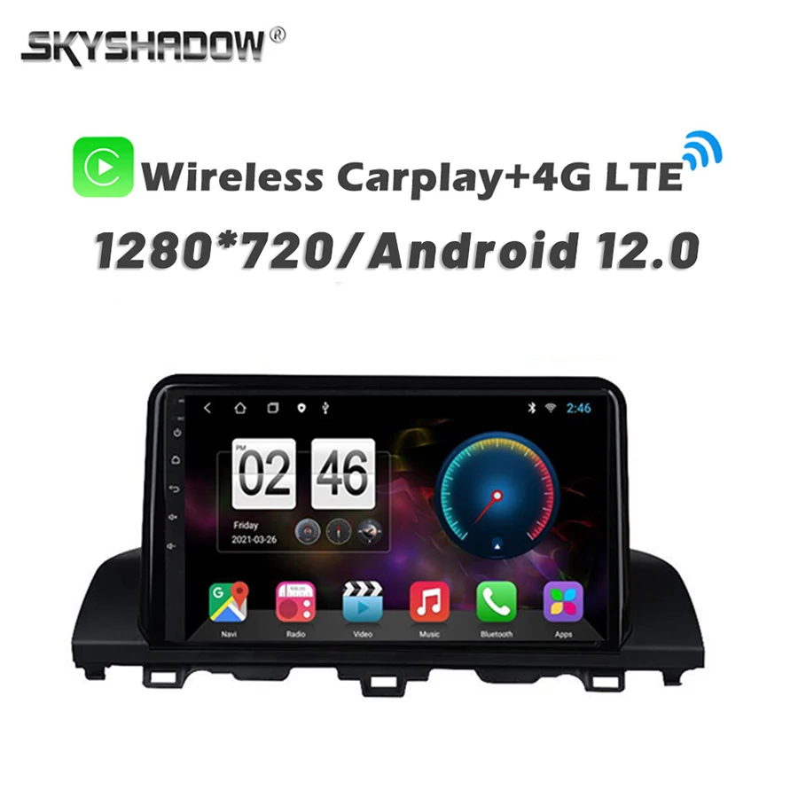 720P 360 Camera Carplay Auto 8G+256G Android 14.0 Car DVD Player GPS Map WIFI Bluetooth 5.0 RDS Radio For Honda Accord 10  2018