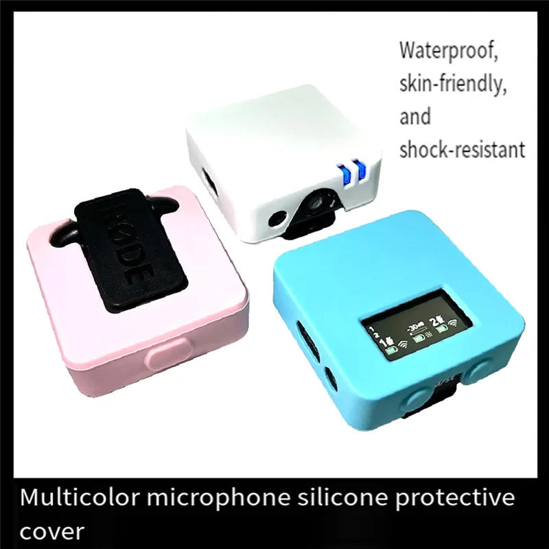 A73T Silicone Protective Case For RODE Wireless Go/Go II Skin Cover For Handheld Microphone Systems Shockproof & Lightweight