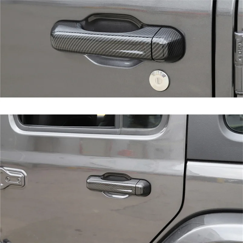 

Side Door Grab Handle Cover Trim Tailgate Handle Stickers For Jeep Wrangler JL 18-23 Exterior Door Handles