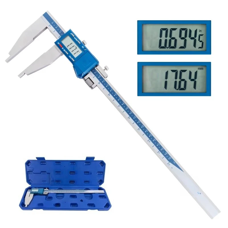 0-300mm Big Size IP54 Water Proof Digital Measuring Long Jaw Vernier Caliper With Fine Adjustment