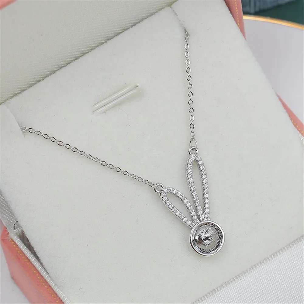 18K Gold Plated Pearl Chain Set, DIY Jewelry Making Supplies, Blank Pendant  Bases for Handmade Accessories, No Pearl
