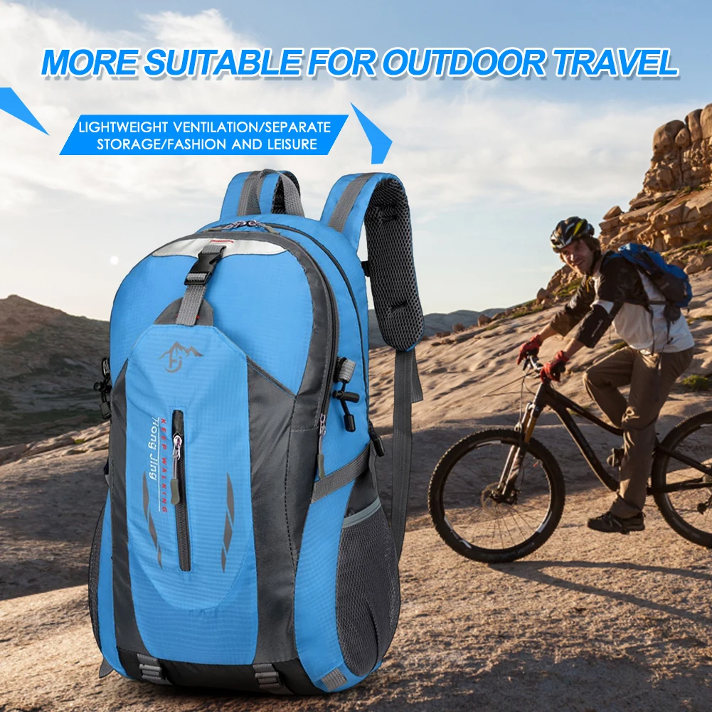 

Polyester Trekking Backpack Breathable Fishing Bag Large Capacity Wear-resistant Layered Storage Lightweight for Office Travel