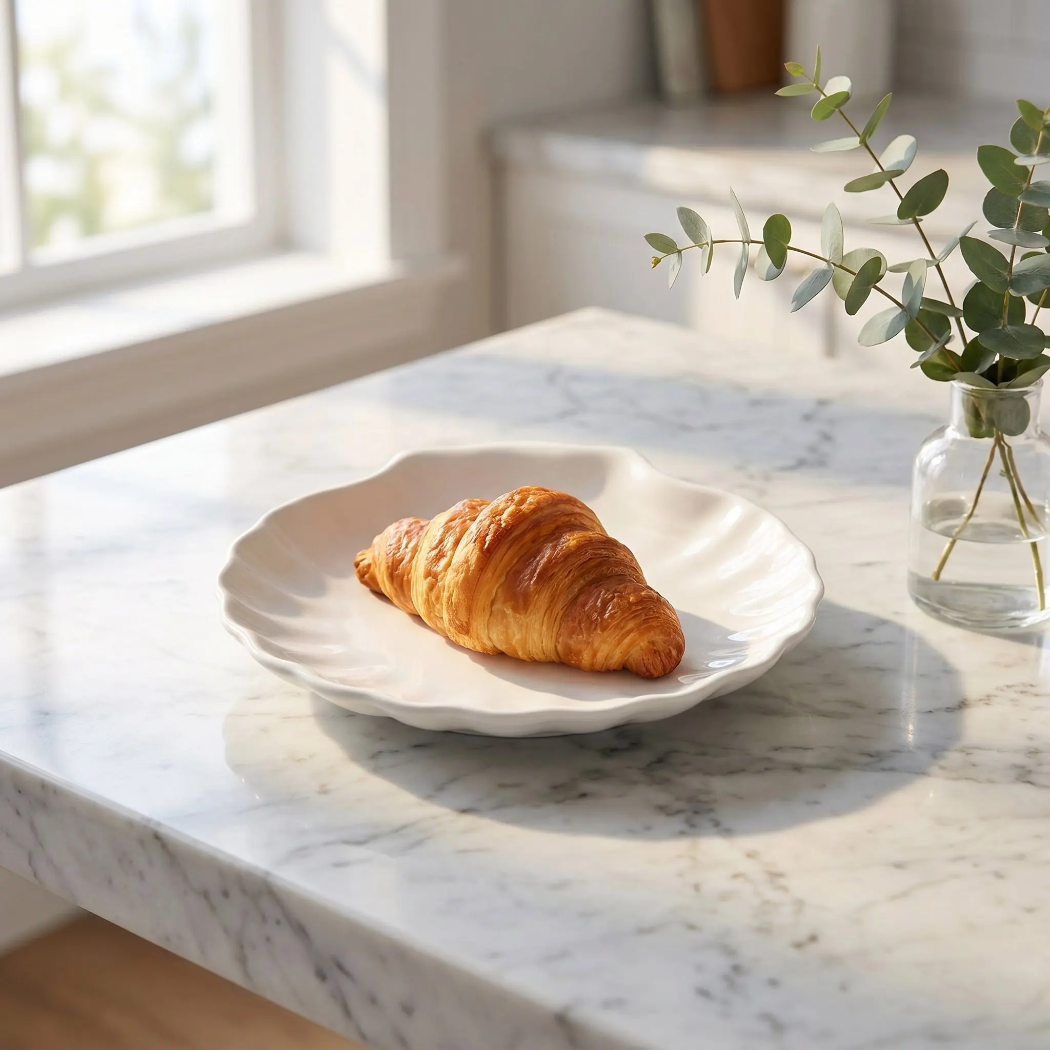3Pcs Ceramic Shell Scallop Dessert Plates White Appetizer Snack Serving Platters for Home Party Display 6 Inch