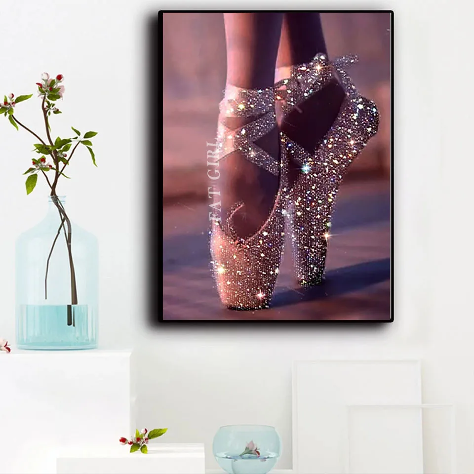 Diy Diamond Painting 5d New Collection 2022 Full Diamond Mosaic Ballet Dancing Cross Stitch Kit Crystal Dance Shoes Embroidery