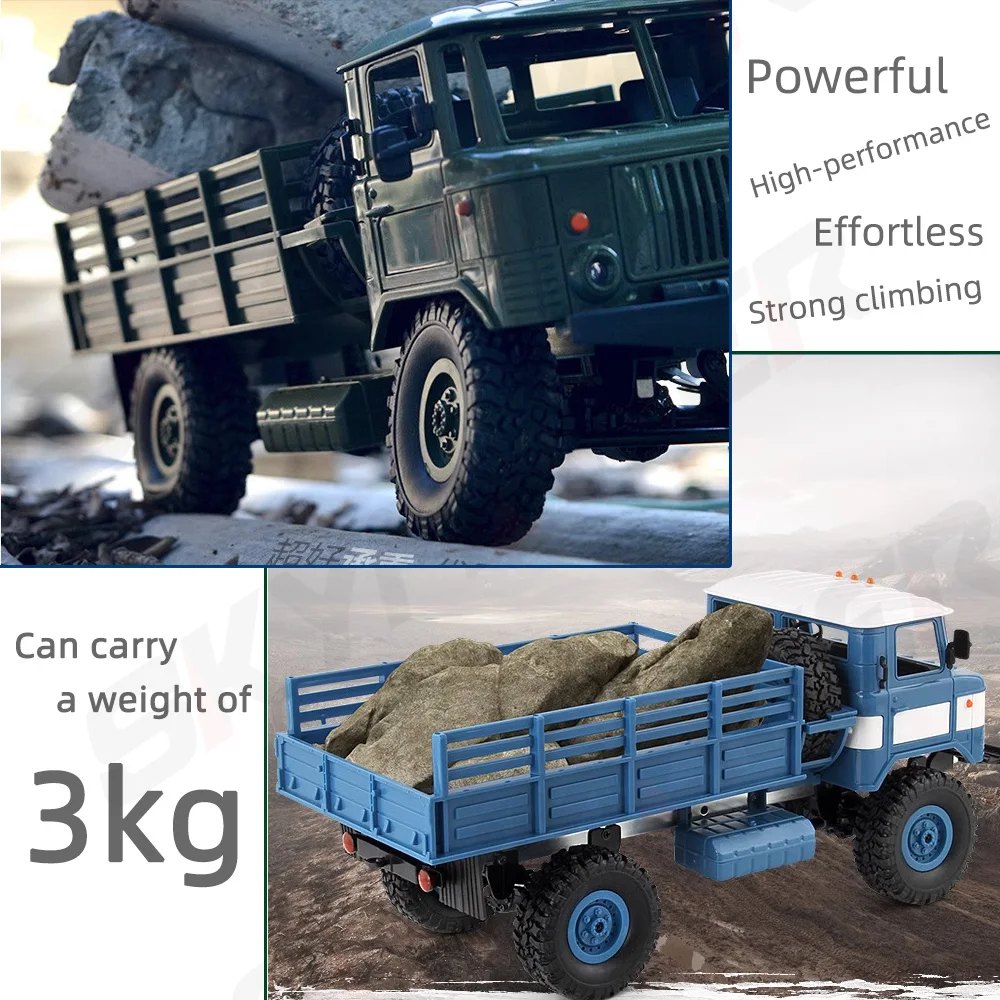 1:16 Wpl B-24 Gaz-66 Remote Control Military Truck Diy Off-road 4wd Rc Car 4 Wheel Drive Off-road Climbing Vehicle For Gift Toy