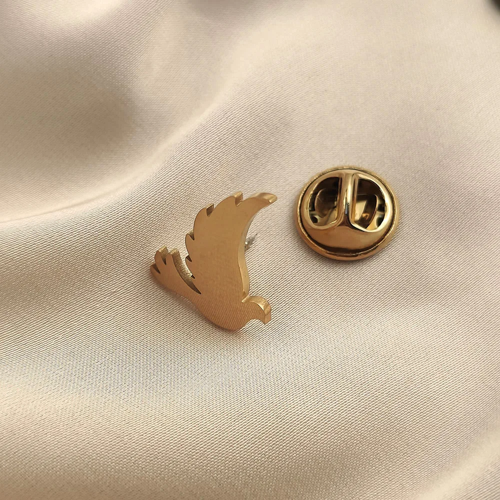 شارة عصرية من الفولاذ المقاوم للصدأ Dove of Peace، دبوس طية صدر السترة للرجال، مجموعة مجوهرات عالية الجودة مقاومة للماء، إكسسوارات Boyfriend Gi #6