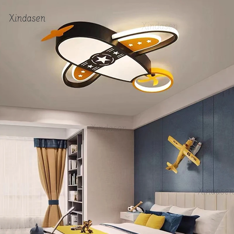 

Modern Led Chandelier Airplane Lamp For Children Room Kids Nursery Baby Boys Bedroom Decor Cartoon Cool Aircraft Ceiling Light