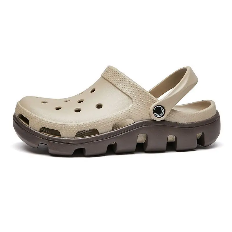 

Мужские туфли с дырками, тот же стиль, джина к жизни. Носите их на открытом воздухе, классная швабра, противоскользящая, наступающая на какашки, толстая и долговечная.