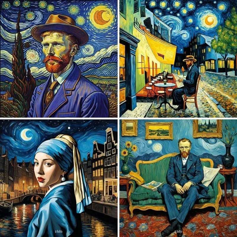 

Adults Diamond Painting Full Drills,Van Gogh Style Paintings 5D DIY Diamond Dots Art Kit with Full Diamonds,Home Wall Decor Gift