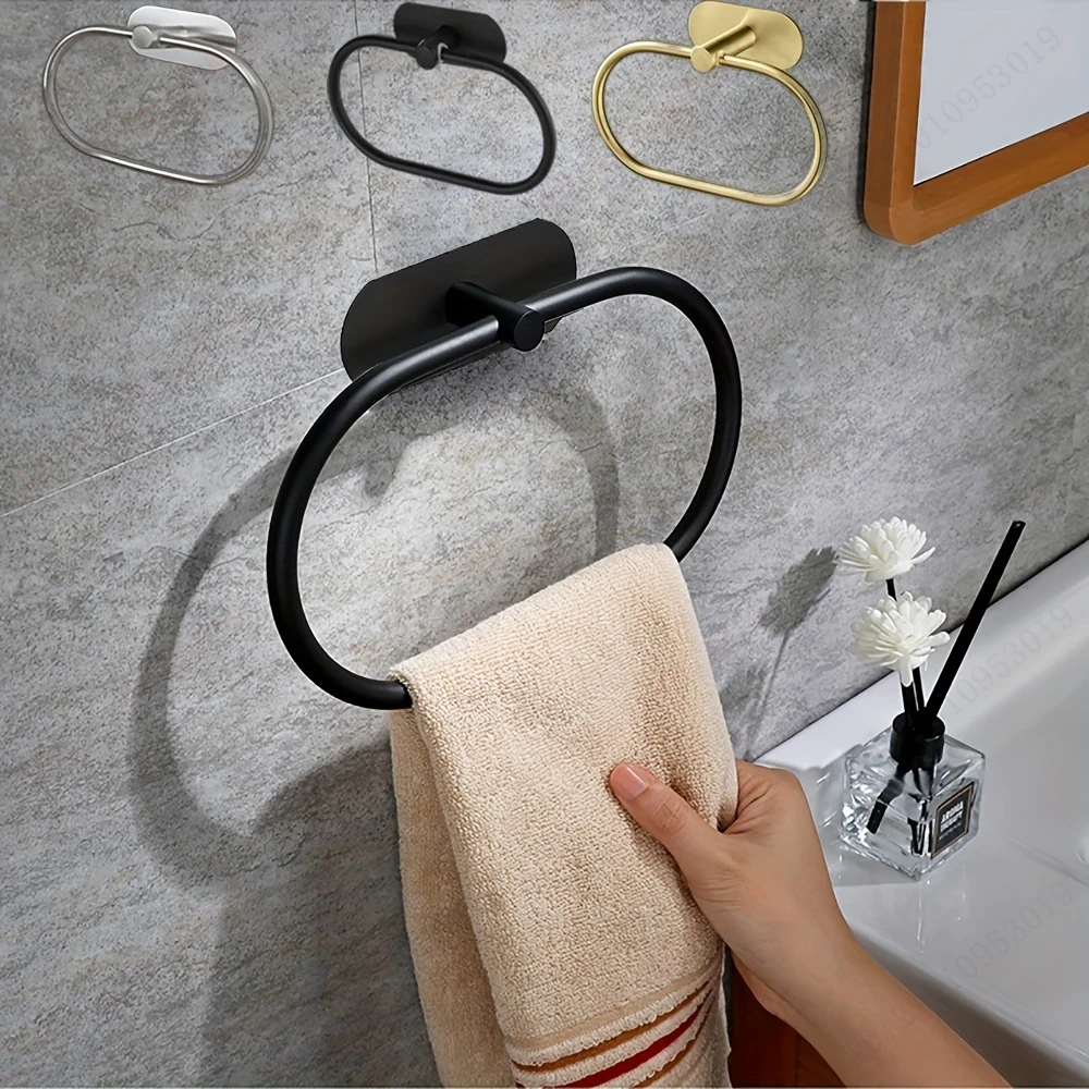 Adhesive Towel Rack for Bathroom Wall,Towel Holder,Stainless Steel Hand Towel Ring,Rack for Towel,Hook,Tissue Holder,Toilet Rack