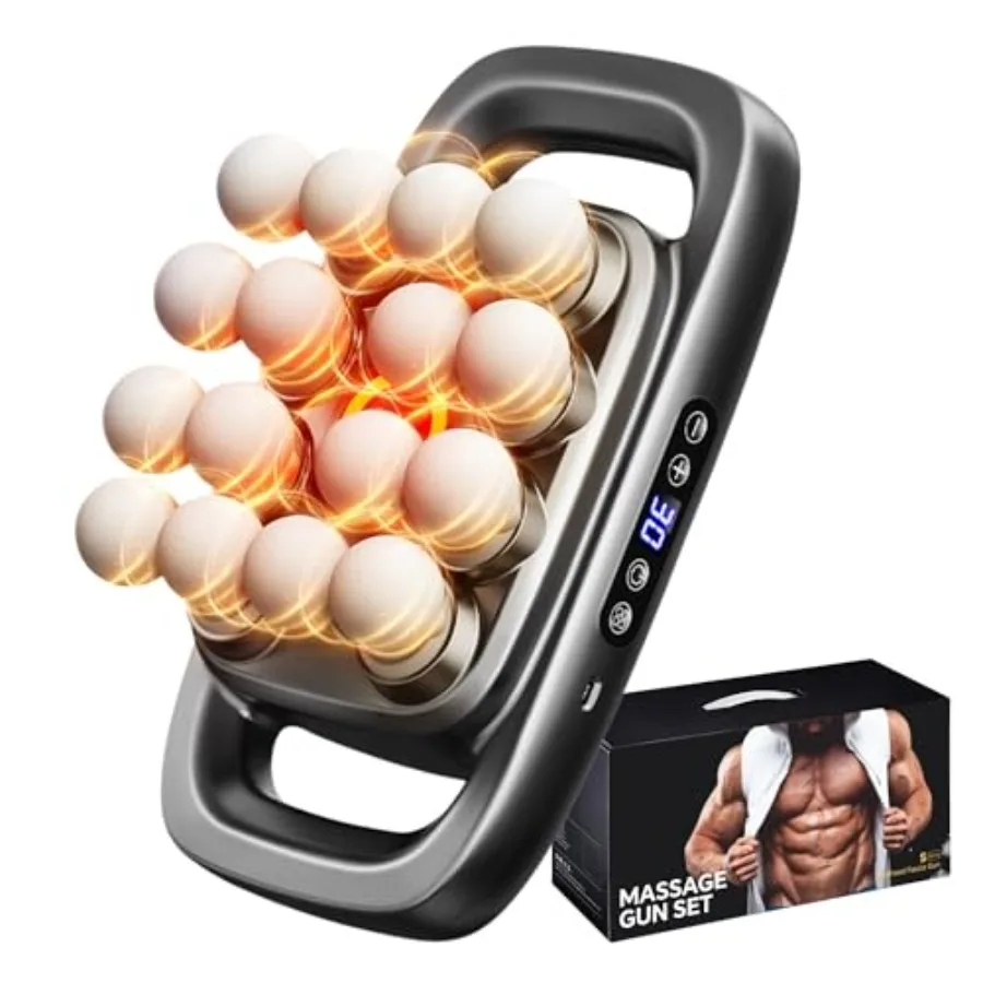 

1 Head Massage Gun Set, Deep Tissue Percussion Massager with 3 Modes and 30 Levels, Muscle Massager Pain Relief, Percussion Mas