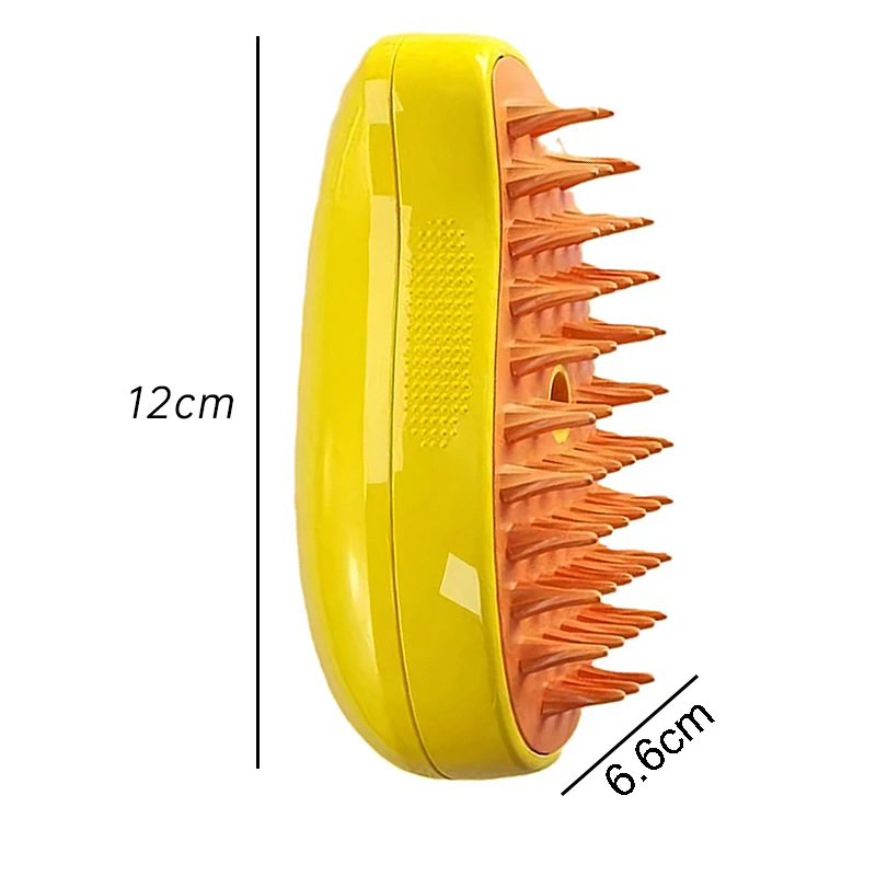 فرشاة بخاخ بخار كهربائية للحيوانات الأليفة ، مشط شعر الكلاب والقطط ، فرشاة بالبخار للتدليك ، العناية بالحيوانات الأليفة ، إزالة الشعر المتراك والسائب ، 3 في 1