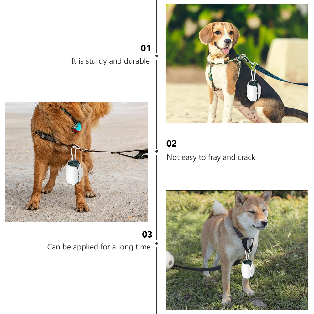 

Dog Poop Portable Dispenser For Pet Leash Waste Bag Distributor Collar Outdoor Use Pet Waste Bag Container Holder